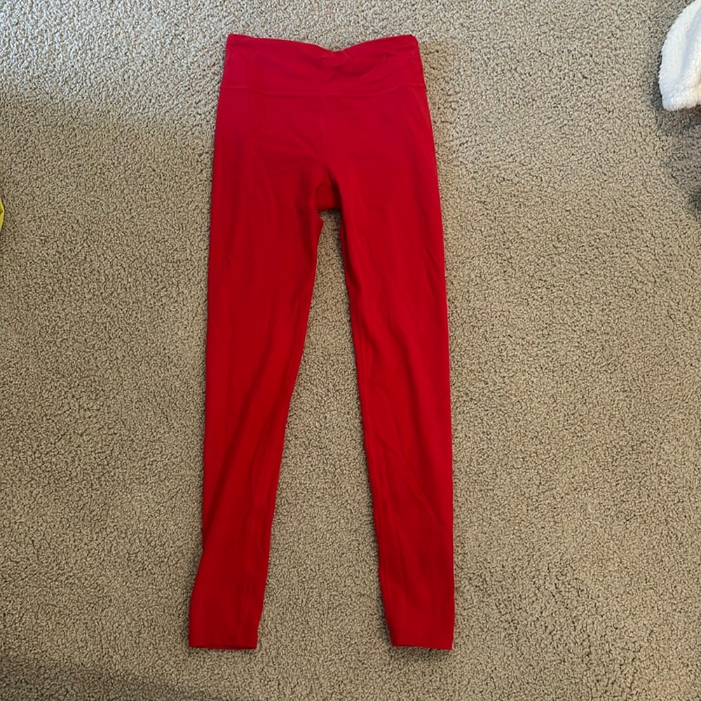 Athleta girl red leggings